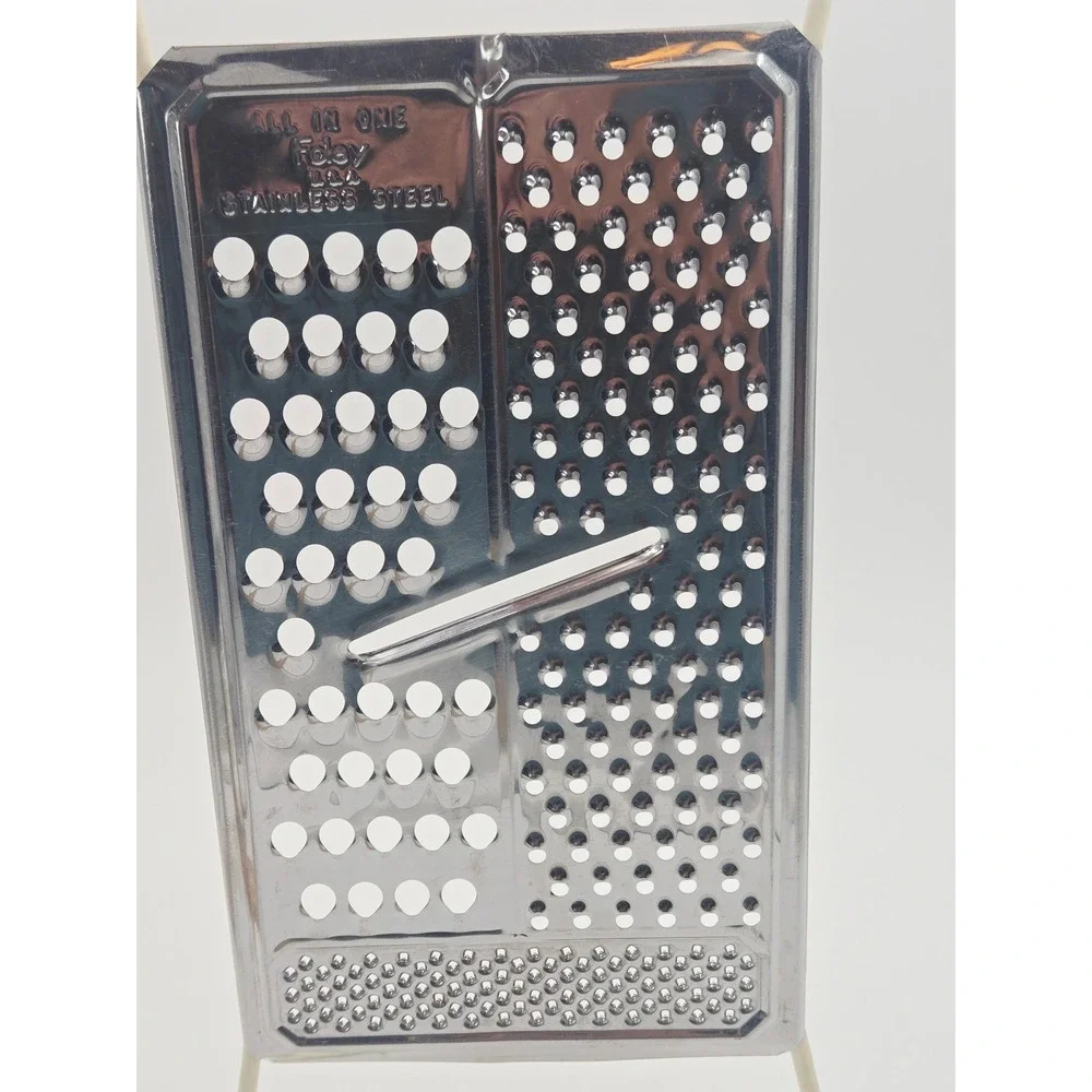 Vintage Foley All In One Grater  Stainless Steel Shreds Fine Course & Nutmeg USA